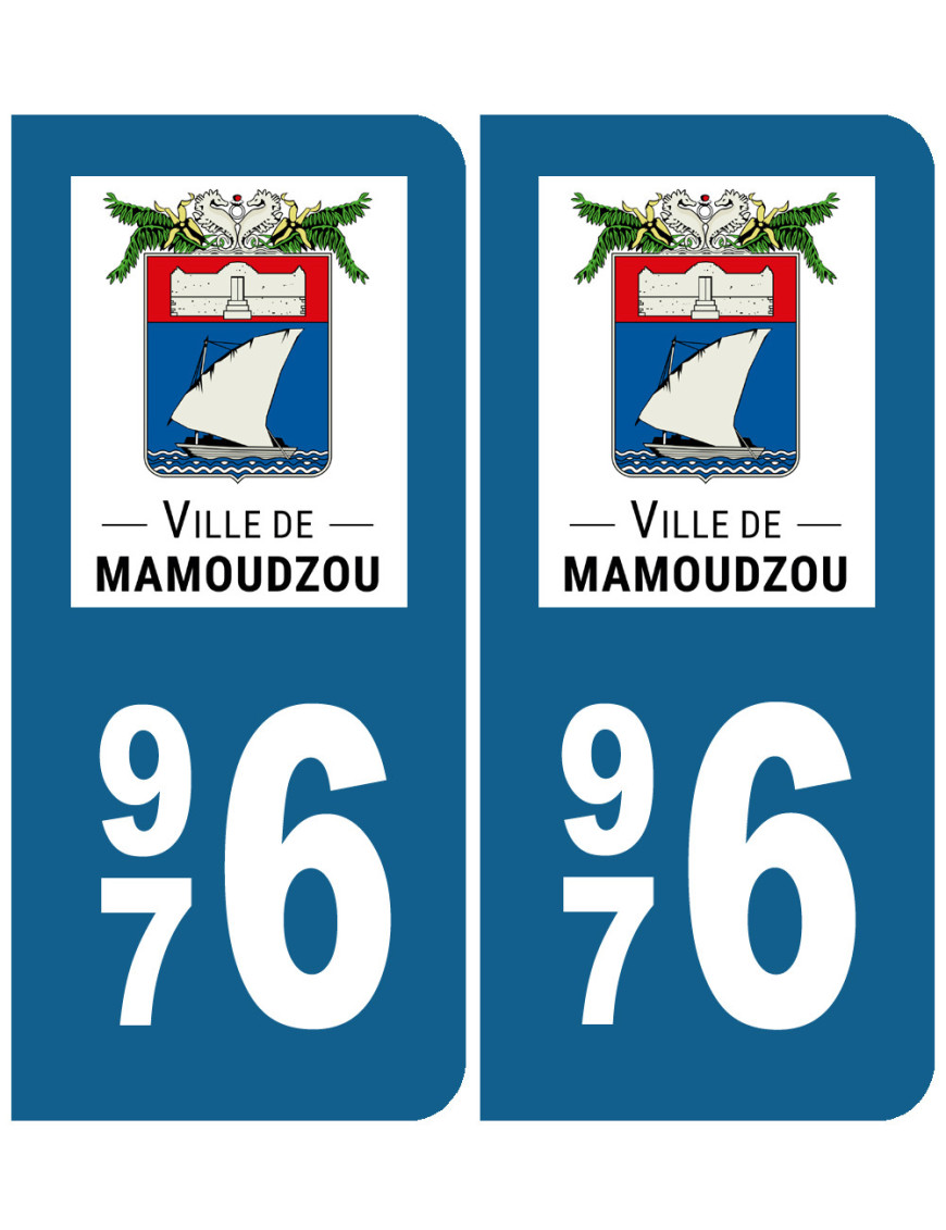 immatriculation Mamoudzou - Sticker/autocollant