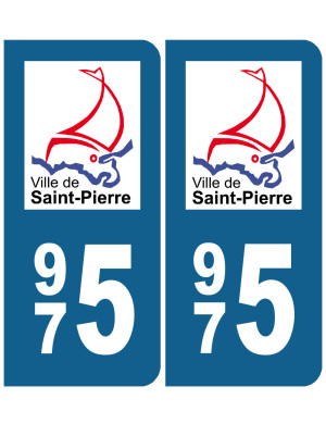 immatriculation Saint-Pierre - Sticker/autocollant