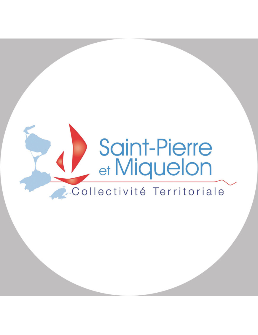 Saint-Pierre et Miquelon - 20x20cm - Sticker/autocollant