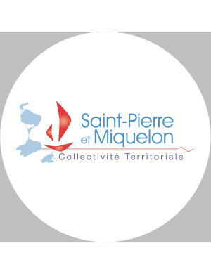 Saint-Pierre et Miquelon - 10x10cm - Sticker/autocollant