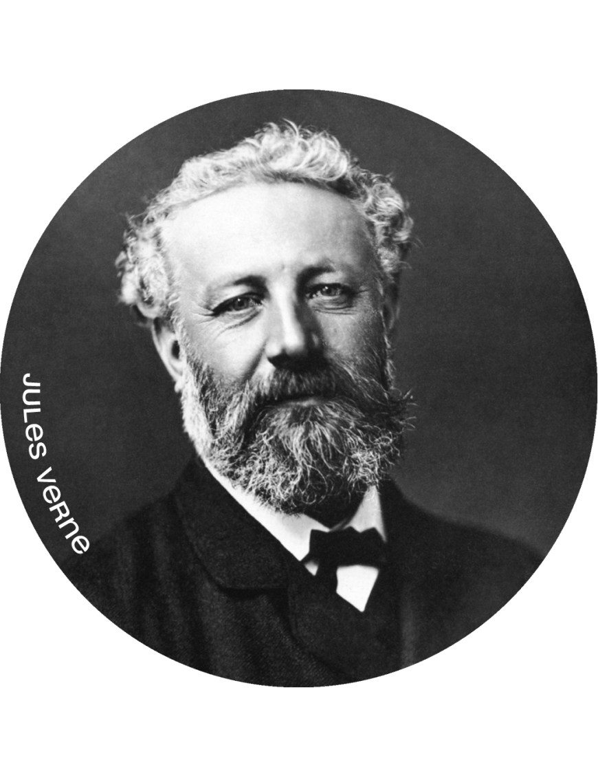 Jules Verne (15x15cm) - Sticker/autocollant