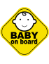 Baby on board - 10x10cm - Sticker/autocollant
