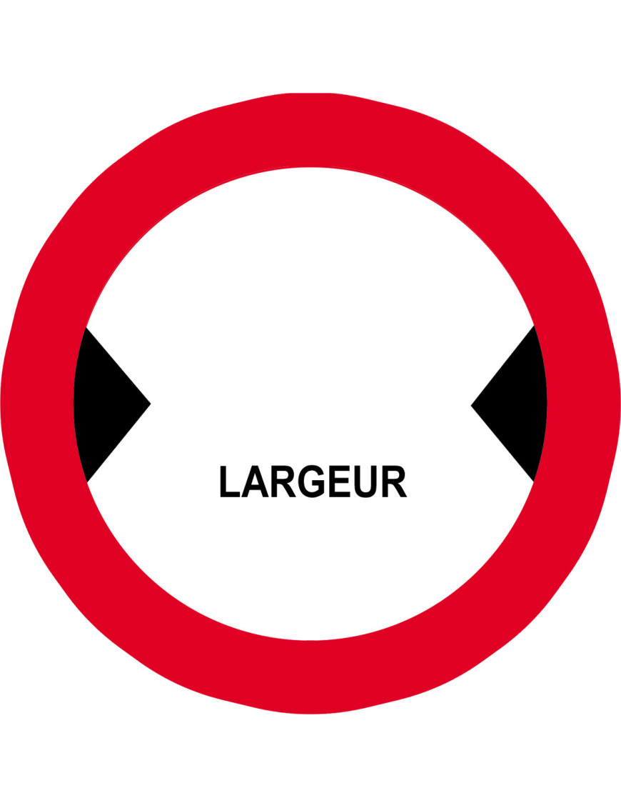 largeur de passage à noter - 15cm - Sticker/autocollant
