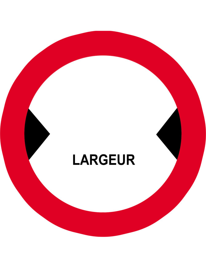 largeur de passage à noter - 15cm - Sticker/autocollant
