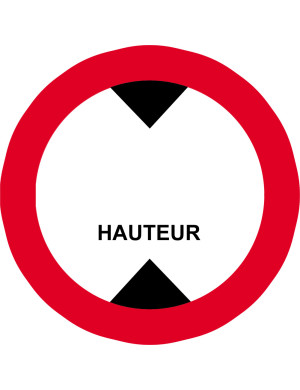 hauteur de passage à noter - 20cm - Sticker/autocollant