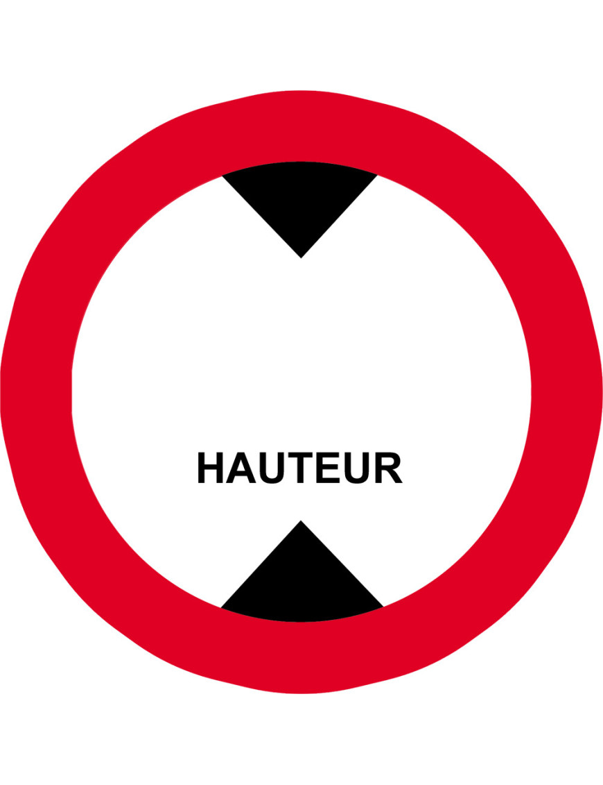 hauteur de passage à noter - 20cm - Sticker/autocollant