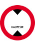 hauteur de passage à noter - 20cm - Sticker/autocollant