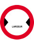 largeur de passage à noter - 10cm - Sticker/autocollant