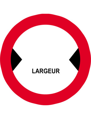 largeur de passage à noter - 5cm - Sticker/autocollant