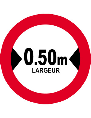 Largeur de passage 0.50m - 5cm - Sticker/autocollant
