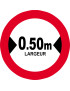 Largeur de passage 0.50m - 5cm - Sticker/autocollant