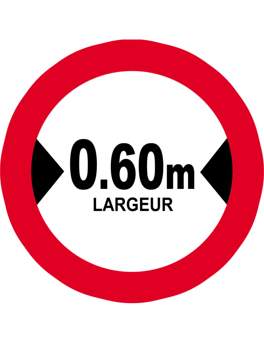 Largeur de passage 0.60m - 20cm - Sticker/autocollant
