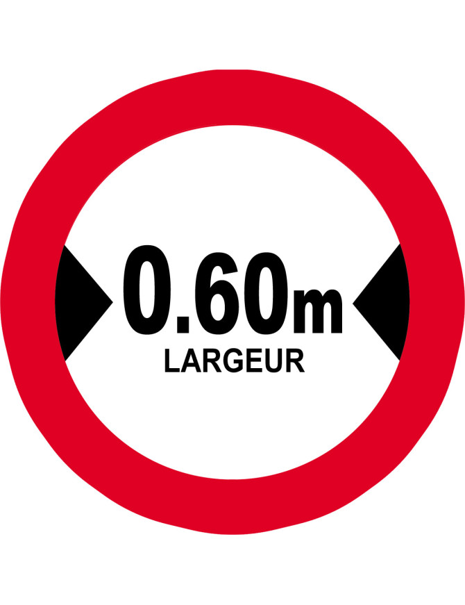 Largeur de passage 0.60m - 20cm - Sticker/autocollant