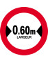 Largeur de passage 0.60m - 20cm - Sticker/autocollant