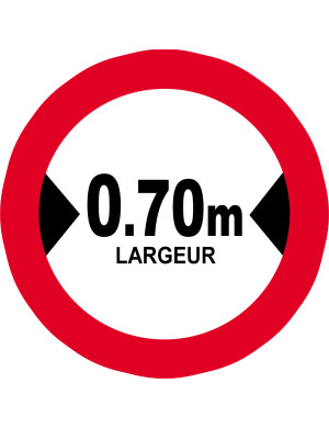 Largeur de passage 0.70m - 20cm - Sticker/autocollant