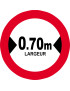 Largeur de passage 0.70m - 5cm - Sticker/autocollant