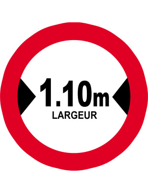 Largeur de passage 1.10m - 20cm - Sticker/autocollant