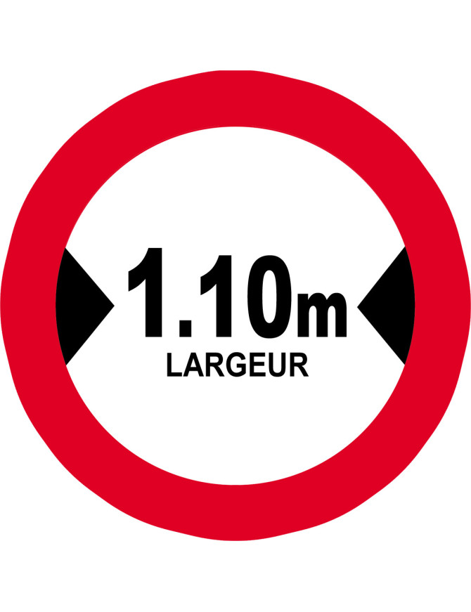 Largeur de passage 1.10m - 20cm - Sticker/autocollant