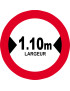 Largeur de passage 1.10m - 20cm - Sticker/autocollant