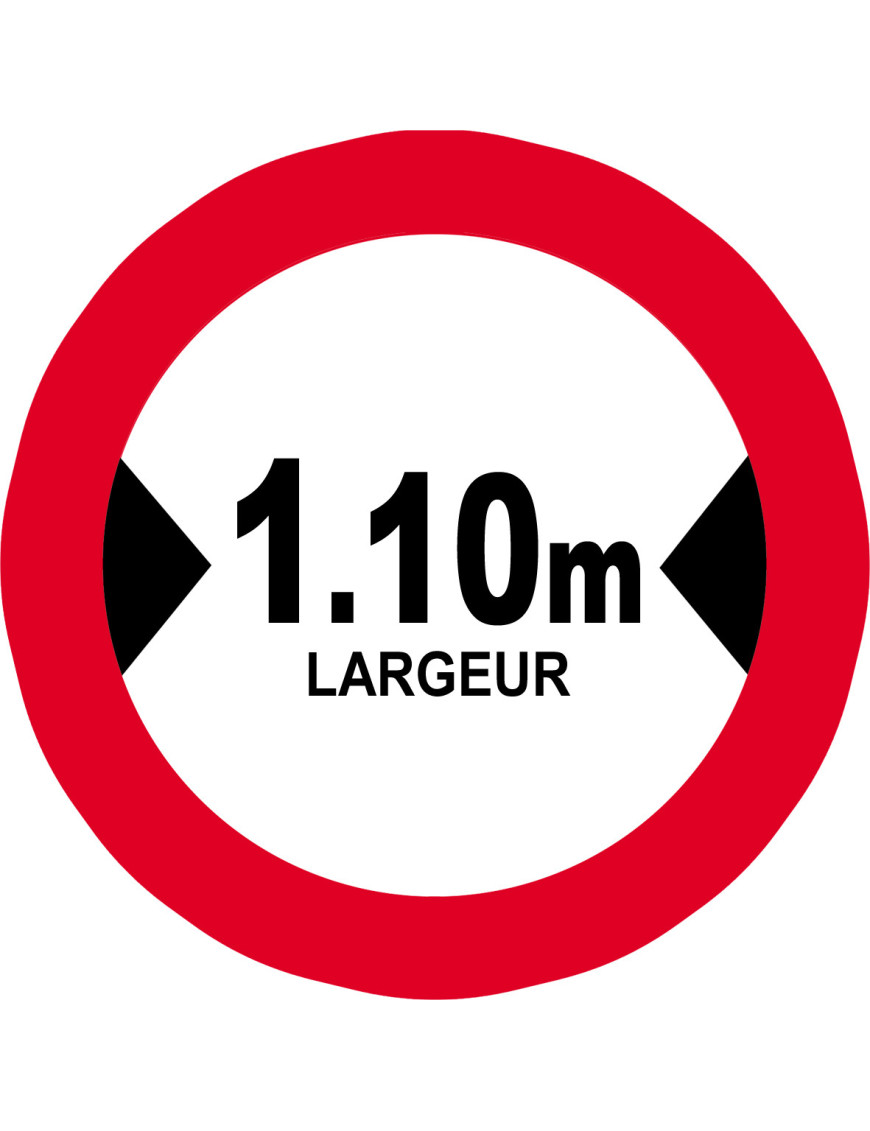 Largeur de passage 1.10m - 10cm - Sticker/autocollant