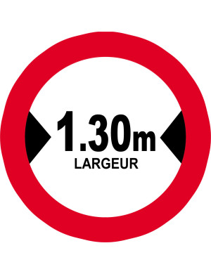 Largeur de passage 1.30m - 15cm - Sticker/autocollant