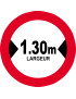 Largeur de passage 1.30m - 15cm - Sticker/autocollant