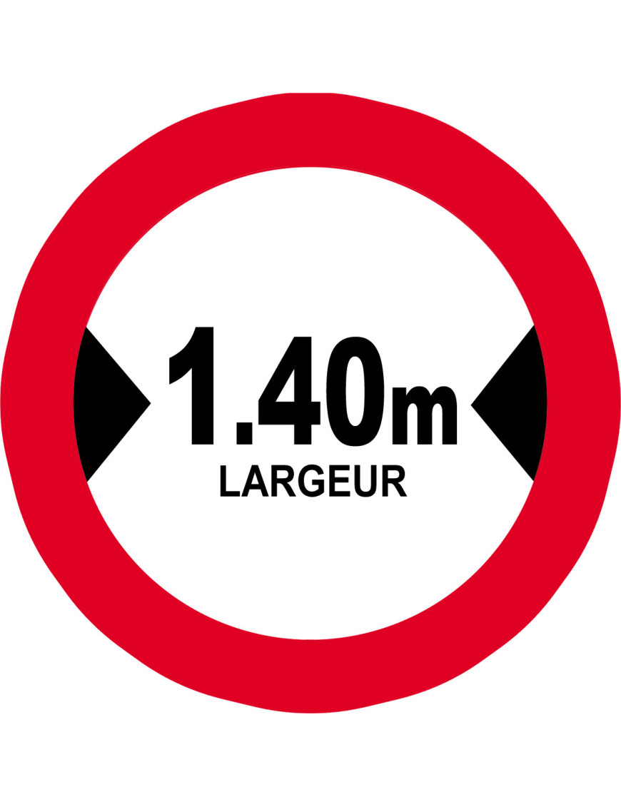 Largeur de passage 1.40m - 15cm - Sticker/autocollant