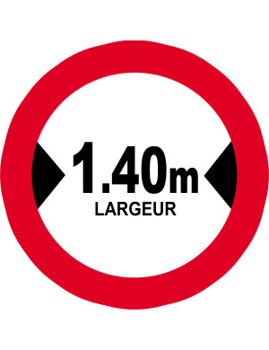Largeur de passage 1.40m - 10cm - Sticker/autocollant