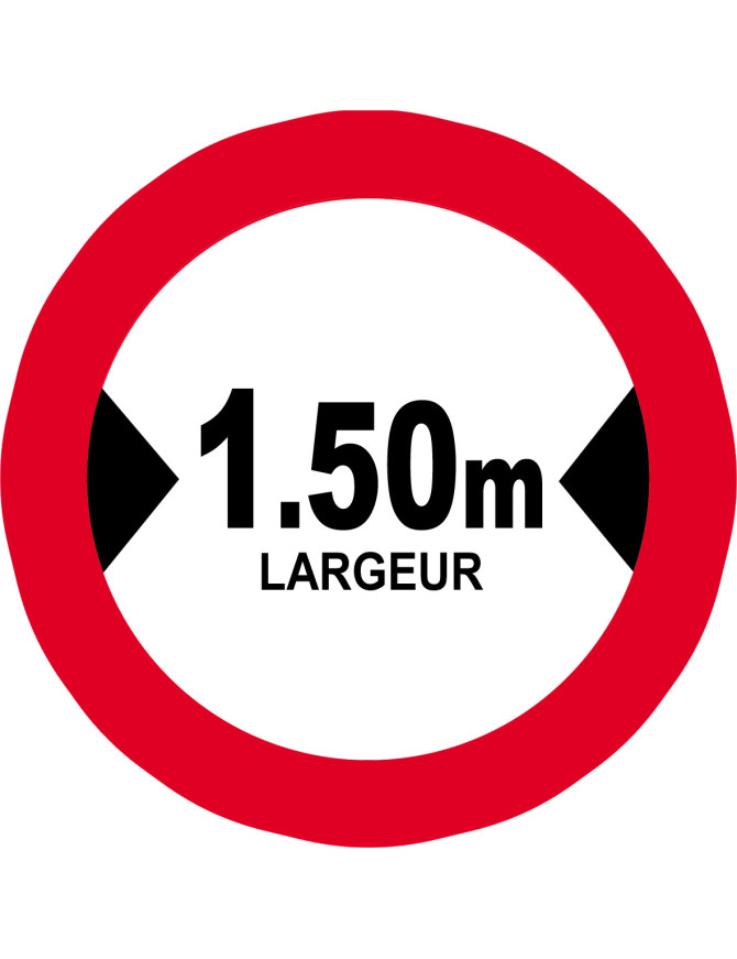 Largeur de passage 1.50m - 20cm - Sticker/autocollant