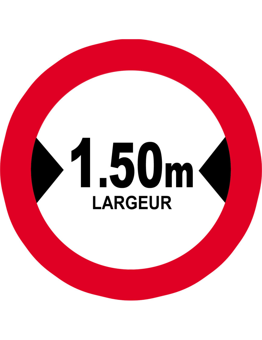 Largeur de passage 1.50m - 15cm - Sticker/autocollant