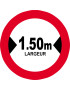Largeur de passage 1.50m - 15cm - Sticker/autocollant