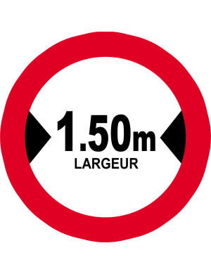 Largeur de passage 1.50m - 10cm - Sticker/autocollant