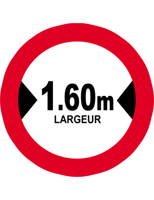 Largeur de passage 1.60m - 15cm - Sticker/autocollant