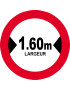 Largeur de passage 1.60m - 5cm - Sticker/autocollant