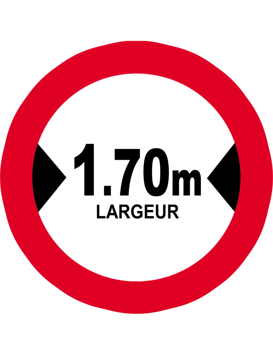 Largeur de passage 1.70m - 15cm - Sticker/autocollant