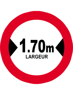 Largeur de passage 1.70m - 5cm - Sticker/autocollant