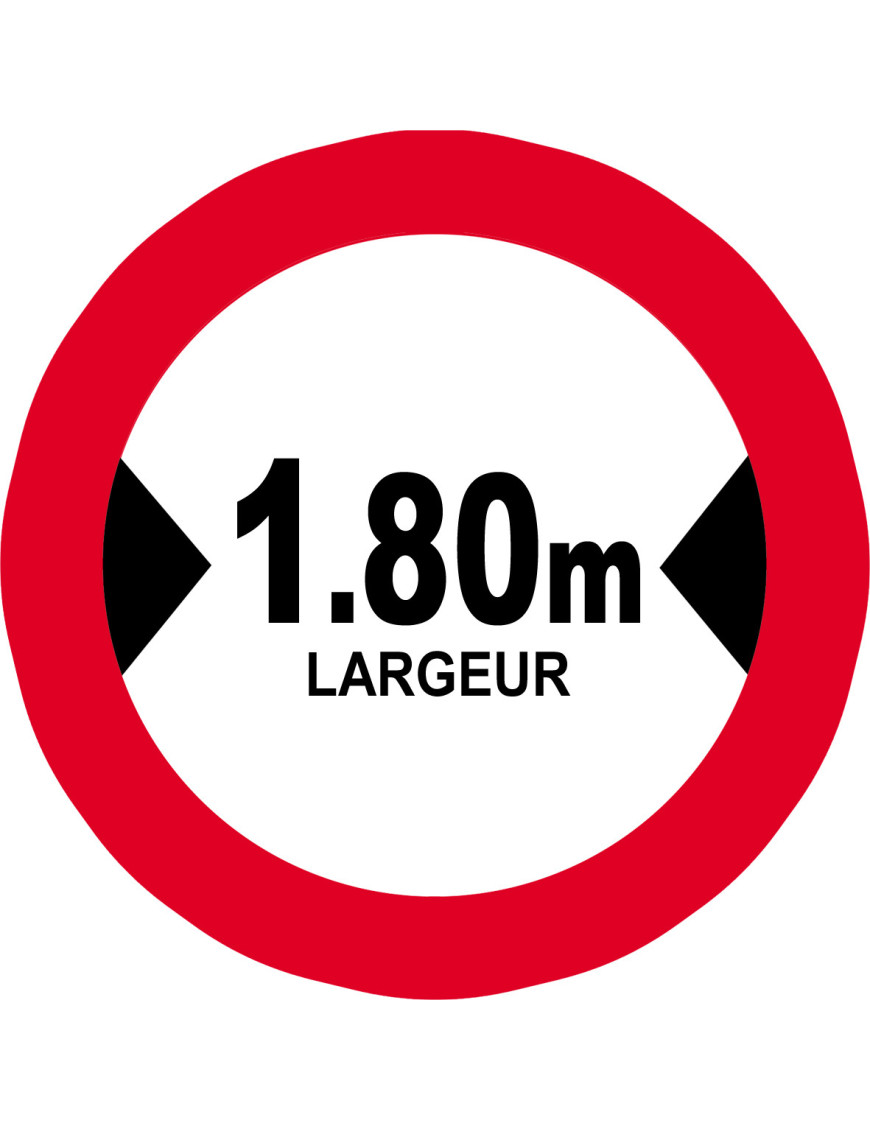 Largeur de passage 1.80m - 10cm - Sticker/autocollant