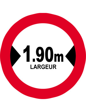 Largeur de passage 1.90m - 15cm - Sticker/autocollant