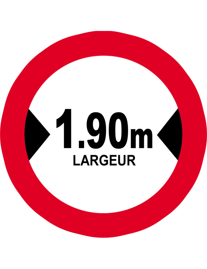 Largeur de passage 1.90m - 15cm - Sticker/autocollant