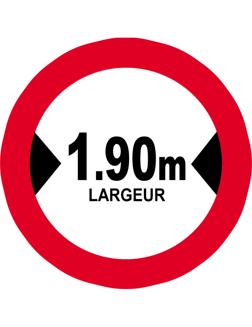 Largeur de passage 1.90m - 10cm - Sticker/autocollant