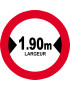 Largeur de passage 1.90m - 5cm - Sticker/autocollant