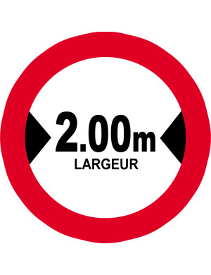 Largeur de passage 2.00m - 15cm - Sticker/autocollant