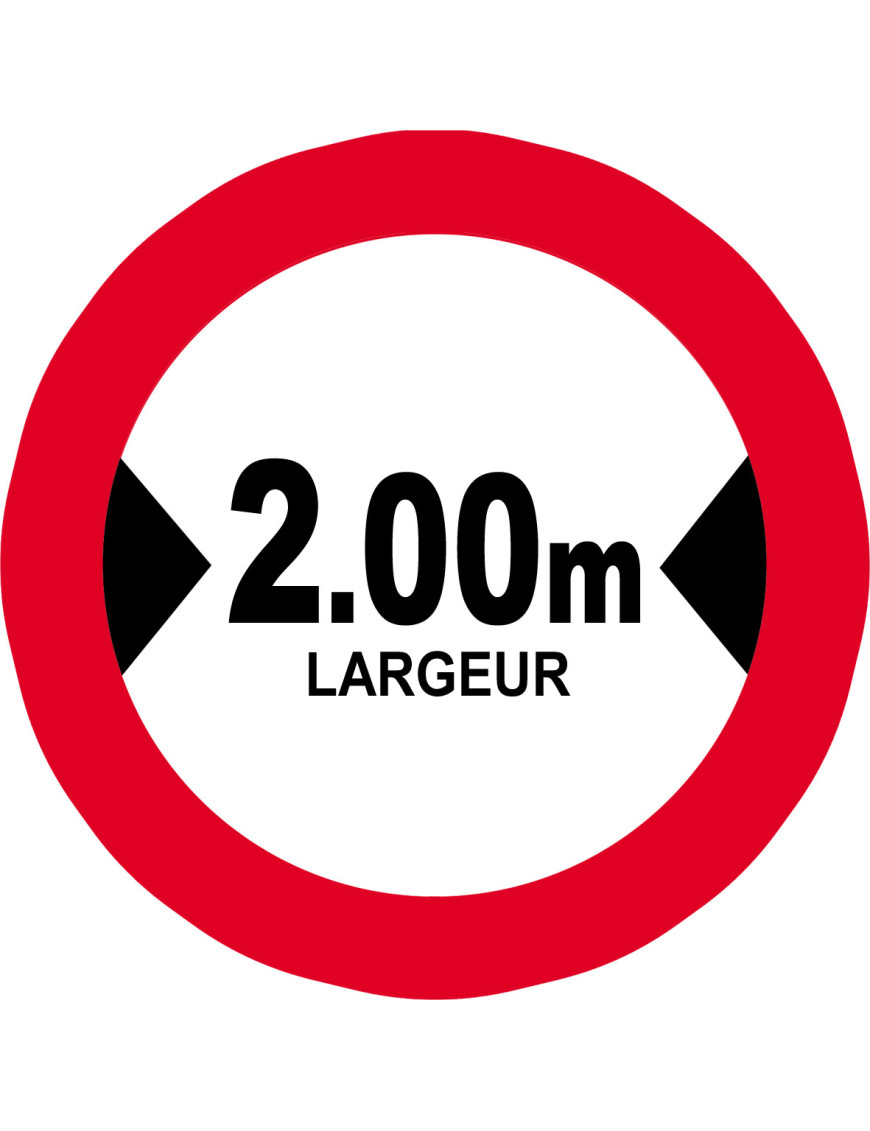 Largeur de passage 2.00m - 15cm - Sticker/autocollant