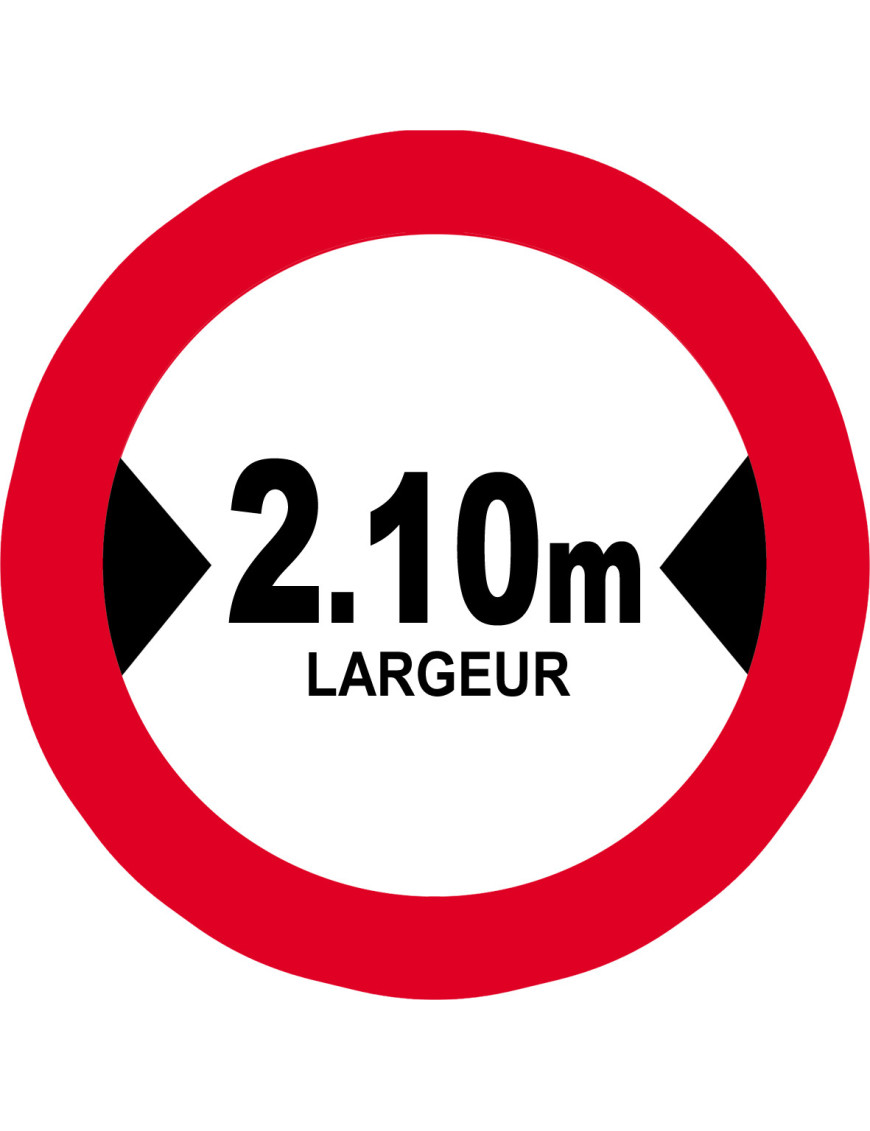 Largeur de passage 2.10m - 15cm - Sticker/autocollant