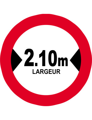 Largeur de passage 2.10m - 5cm - Sticker/autocollant