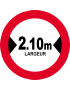 Largeur de passage 2.10m - 5cm - Sticker/autocollant