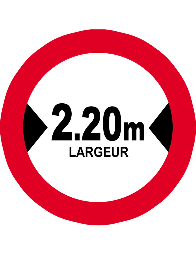 Largeur de passage 2.20m - 10cm - Sticker/autocollant