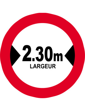 Largeur de passage 2.30m - 20cm - Sticker/autocollant