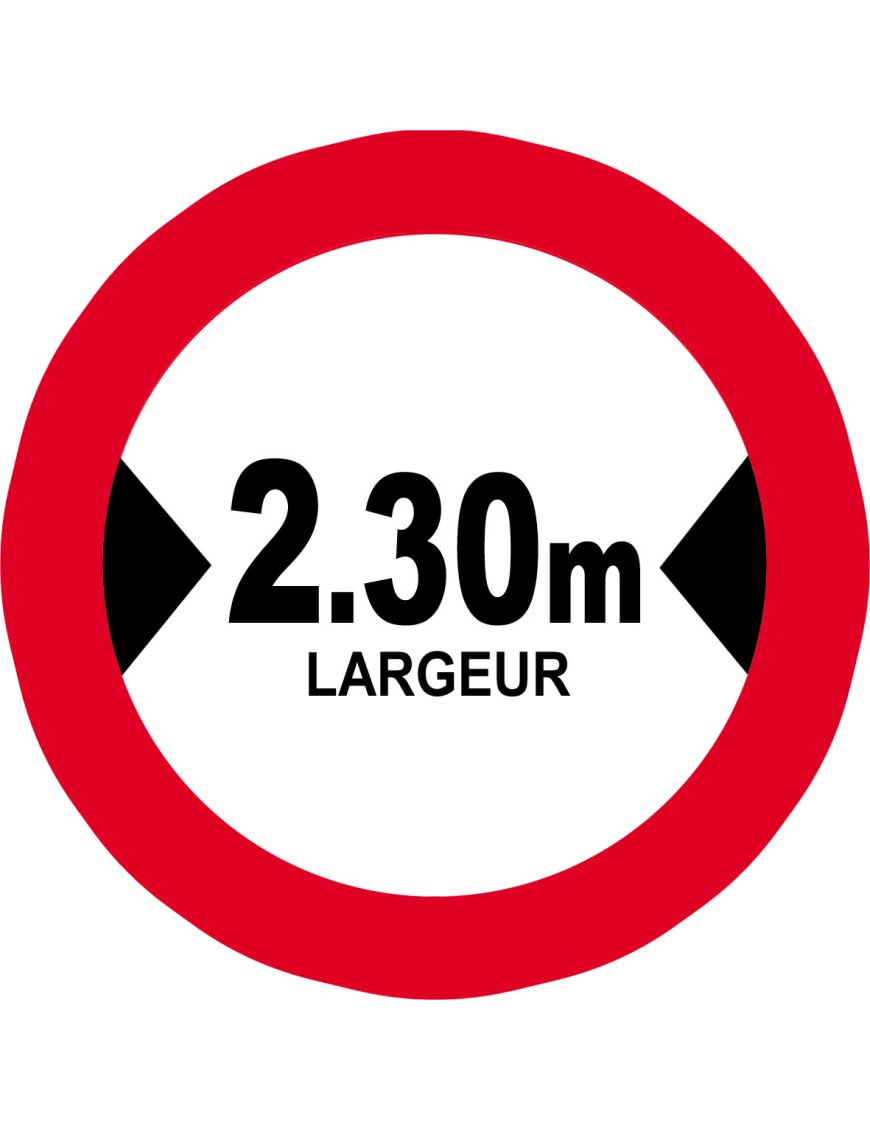 Largeur de passage 2.30m - 10cm - Sticker/autocollant