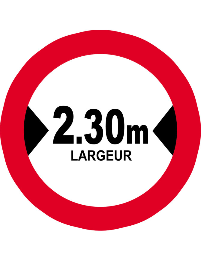 Largeur de passage 2.30m - 5cm - Sticker/autocollant